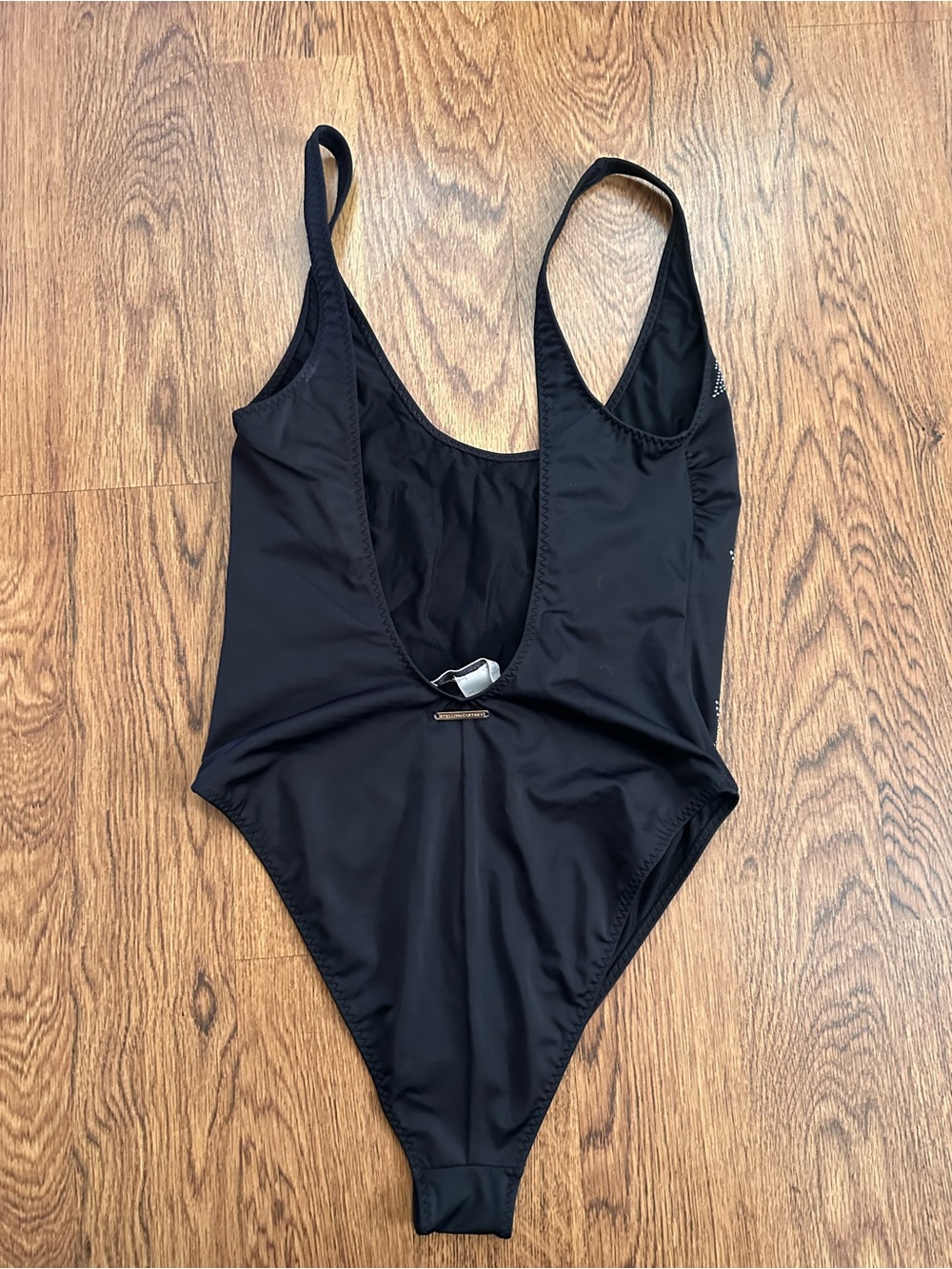 Stella McCartney Black One-Piece Swimsuit with Star Embellishments size large - Picture 4 of 9